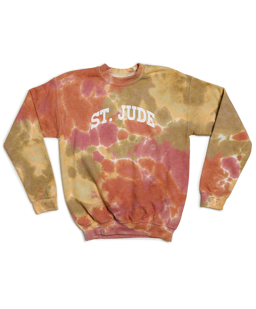 Primary image St. Jude Collegiate Tie-Dye Sweatshirt - Youth